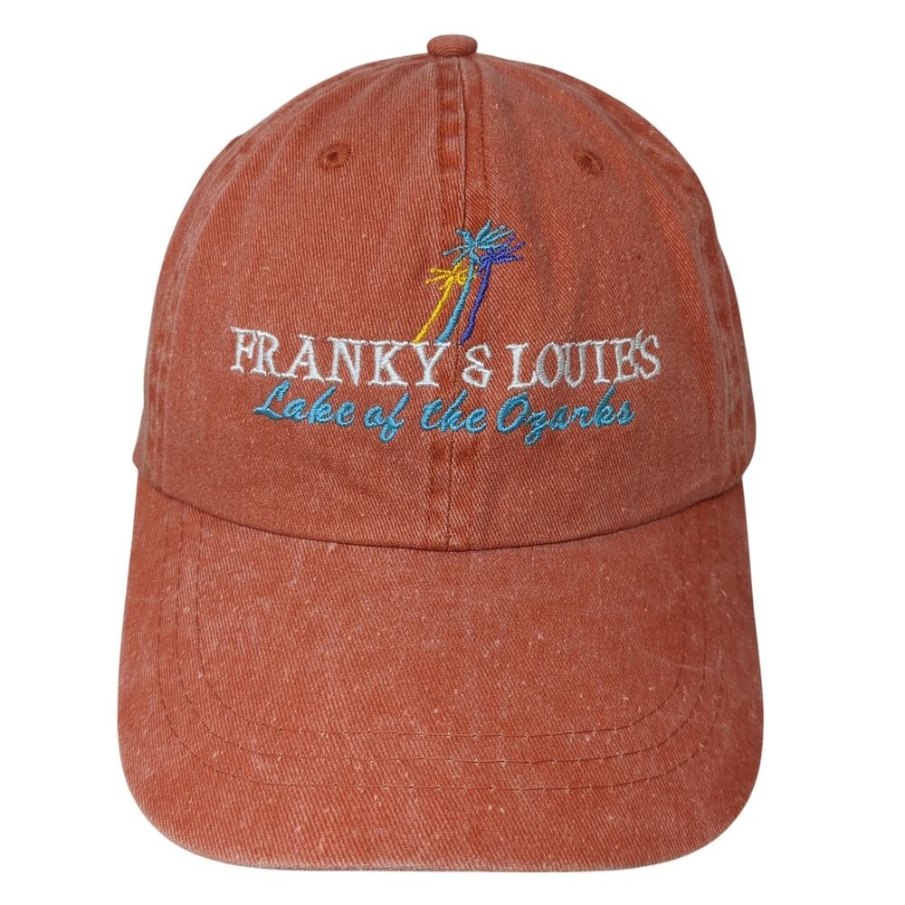 Franky & Louie's Lake Of The Ozarks Slideback Baseball Cap Orange One Size Ha